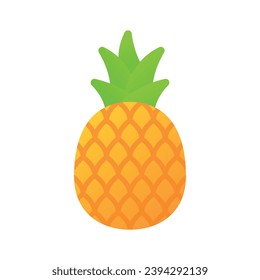 Trendy icon of pineapple, healthy fruit, natural food