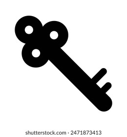 A trendy icon of private key, protection key vector design