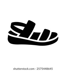 Trendy icon of sandals in editable design