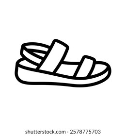 Trendy icon of sandals in editable design