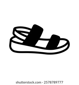 Trendy icon of sandals in editable design