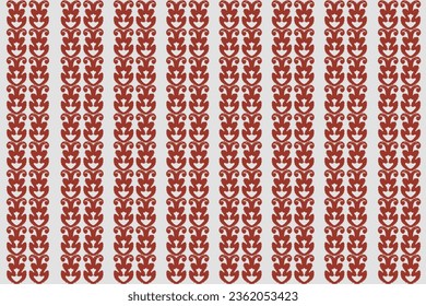 Trendy Ikkat floral seamless pattern with Hand Drawn abstract summer flowers. Folk flowers backdrop in contemporary retro style. Textile printing. Ethnic vintage print. Rug print. Vector illustration.