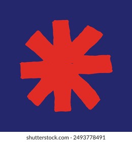 trendy illustration of abstract asterisk shape