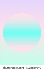 Trendy illustration poster holographic pink blue neon style bright design template