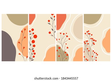 Trendy illustration for web design. Vector app template set. Elegant abstract background. Social media banner template. Modern insta, great design for any purposes.