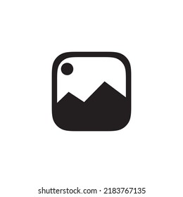 Trendy image app icon in flat style isolated on white background. 
Icon for the presentation, brochure, catalog, poster, book, magazines and apps.
Vector illustration, EPS10.