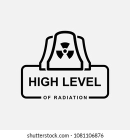 Trendy industry sign with nuclear logo. Modern science logo icon.