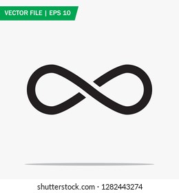 Trendy infinity icon in outline style isolated on grey background. infinity symbol. Vector illustration. Eps10.infinity