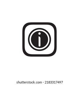 Trendy information help info app icon in flat style isolated on white background. 
Icon for the presentation, brochure, catalog, poster, book, magazines and apps.
Vector illustration, EPS10.
