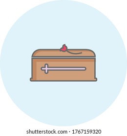 Trendy insurance icon on blue background for web and mobile graphic.
