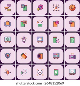 Trendy interface elements collection for user interface design and application