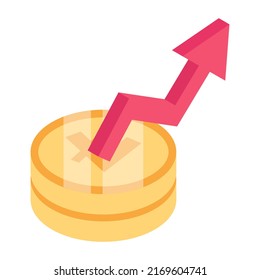 Icono isométrico de moda de cripto 

