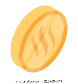 Icono isométrico de moda de cripto 

