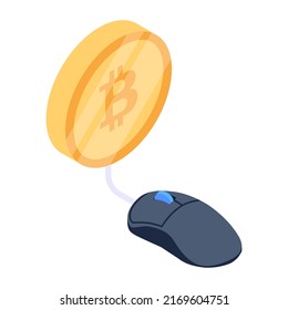 Icono isométrico de moda de cripto 

