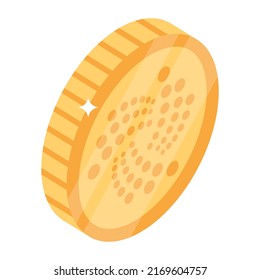 Trendy isometric icon of crypto 

