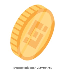 Icono isométrico de moda de cripto 

