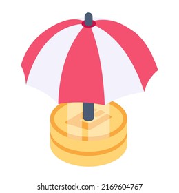 Icono isométrico de moda de cripto 

