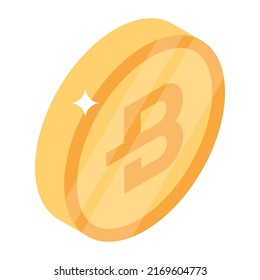 Icono isométrico de moda de cripto 

