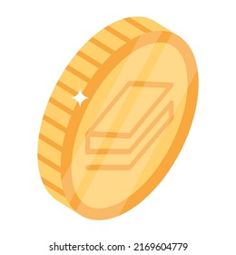 Icono isométrico de moda de cripto 


