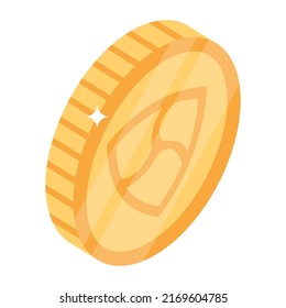 Icono isométrico de moda de cripto 

