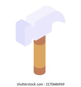Trendy isometrische Ikone des Hammers 

