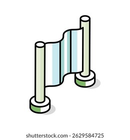 Trendy isometric icon of a hospital privacy divider