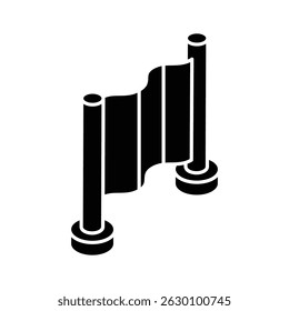 Trendy isometric icon of a hospital privacy divider