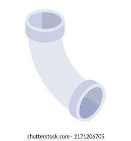 Trendy isometric icon of pipe 