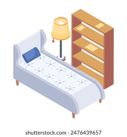Trendy Isometrische Ikonen von Relocation Service 

