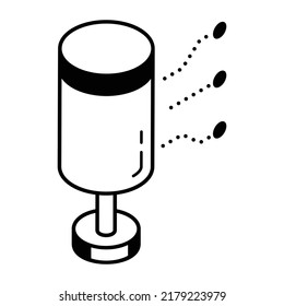 Trendy isometric line icon of stool