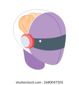 Trendy isometric style icon of machine learning
