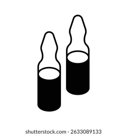 A trendy isometric style icon for medicine vials
