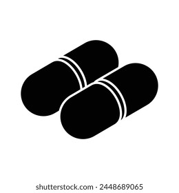 Trendige isometrische Vektorgrafik von Kapseln, Antibiotikakapseln, Ikone der Medikamente