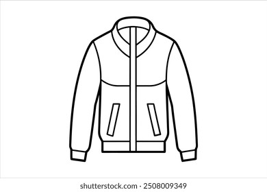 Trendy Jacke Silhouette Vektorkunst für Modedesign