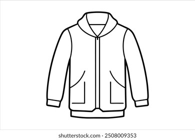 Trendy Jacket Silhouette Vector Art for Fashion Design