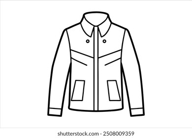 Trendy Jacket Silhouette Vector Art for Fashion Design