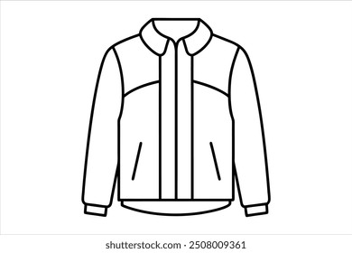 Trendy Jacket Silhouette Vector Art for Fashion Design