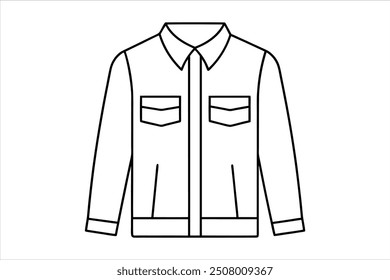 Trendy Jacket Silhouette Vector Art for Fashion Design
