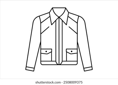 Trendy Jacket Silhouette Vector Art for Fashion Design