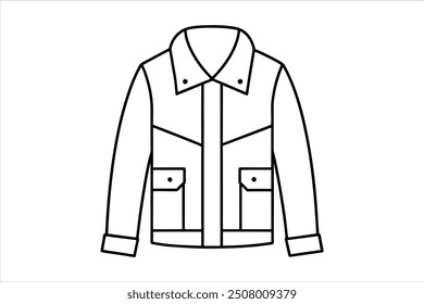 Trendy Jacket Silhouette Vector Art for Fashion Design