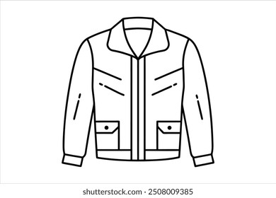 Trendy Jacket Silhouette Vector Art for Fashion Design