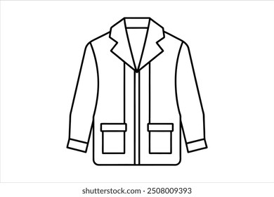 Trendy Jacket Silhouette Vector Art for Fashion Design