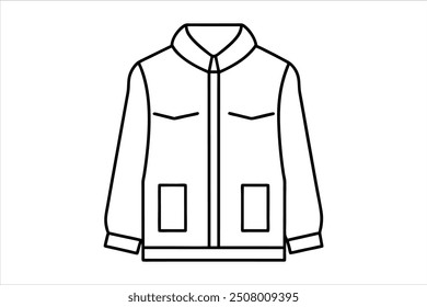 Trendy Jacket Silhouette Vector