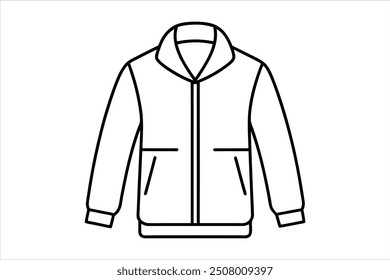 Trendy Jacket Silhouette Vector Art for Fashion Design