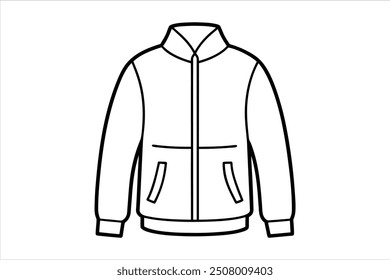 Trendy Jacket Silhouette Vector Art for Fashion Design