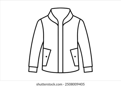 Trendy Jacke Silhouette Vektorkunst für Modedesign