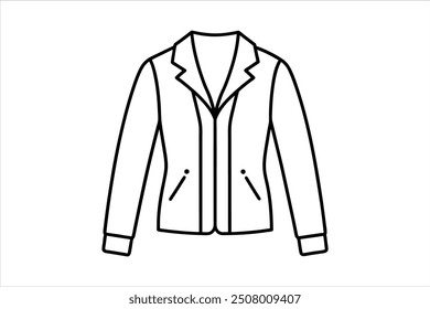 Trendy Jacket Silhouette Vector Art for Fashion Design