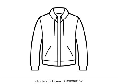 Trendy Jacket Silhouette Vector Art for Fashion Design