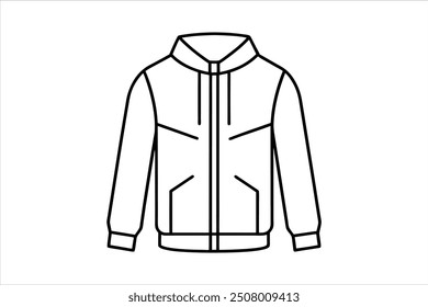 Trendy Jacket Silhouette Vector Art for Fashion Design
