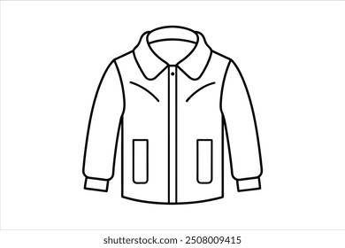 Trendy Jacket Silhouette Vector Art for Fashion Design